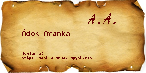 Ádok Aranka névjegykártya