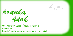 aranka adok business card