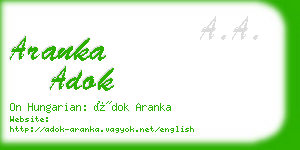 aranka adok business card